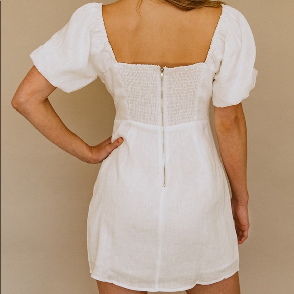 Catalina Island Linen Dress - White - Picture 4 of 6